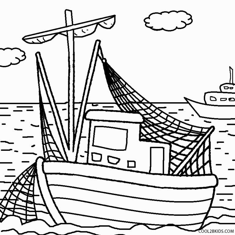 770x770 Printable Boat Coloring Pages For Kids Cool2bkids