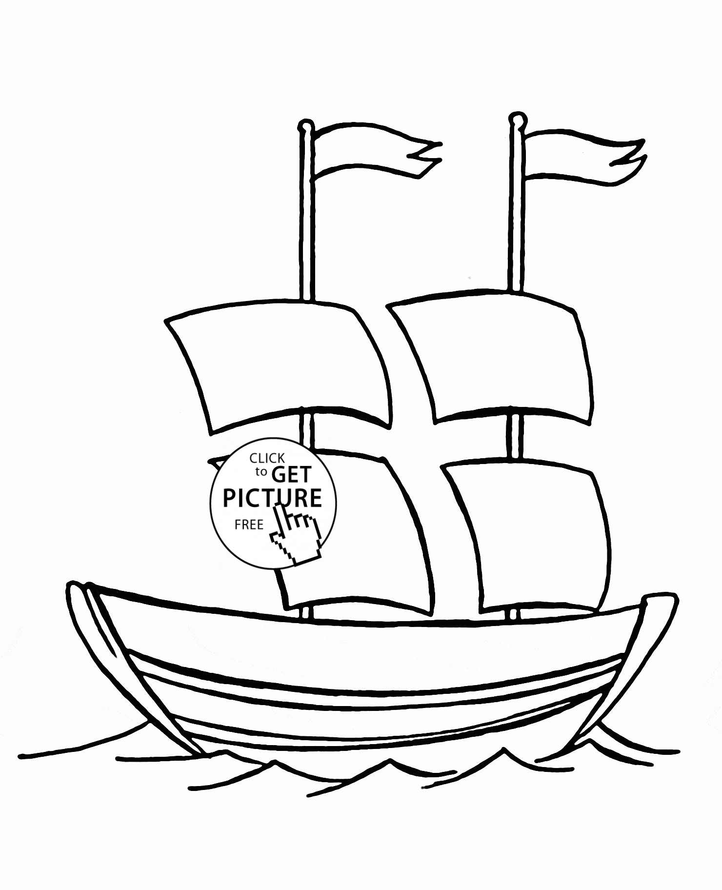 1480x1824 Small Sailboat Coloring Page For Kids, Transportation Coloring