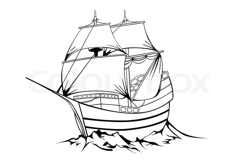 800x533 Sailboat Stock Vector Colourbox