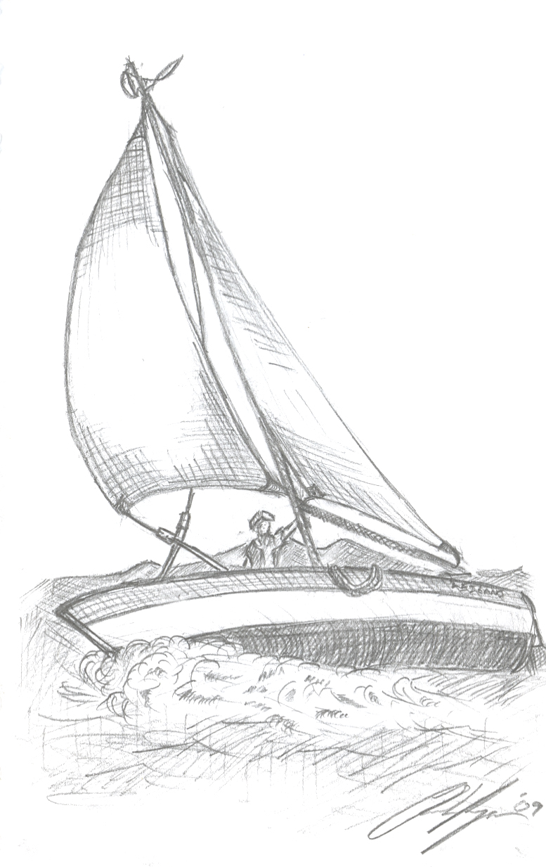 777x1233 Sailboat Sketch By Chahee