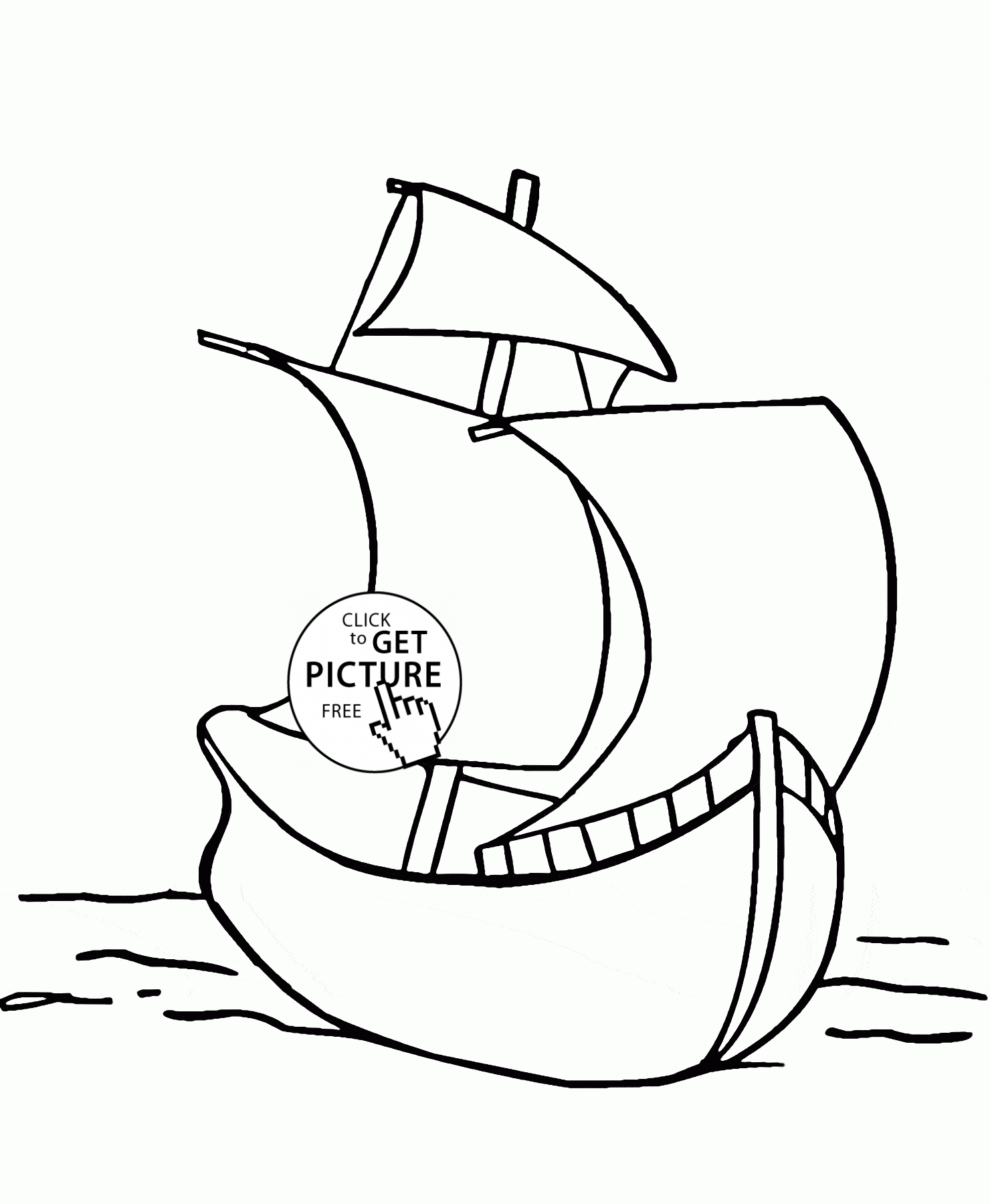 1480x1800 Sailboat On The Coast Coloring Page For Kids, Transportation