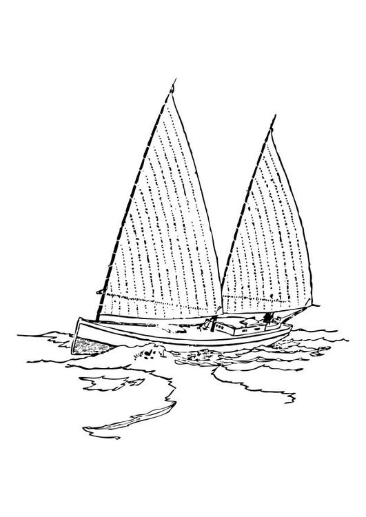 531x750 Coloring Page Sailboat