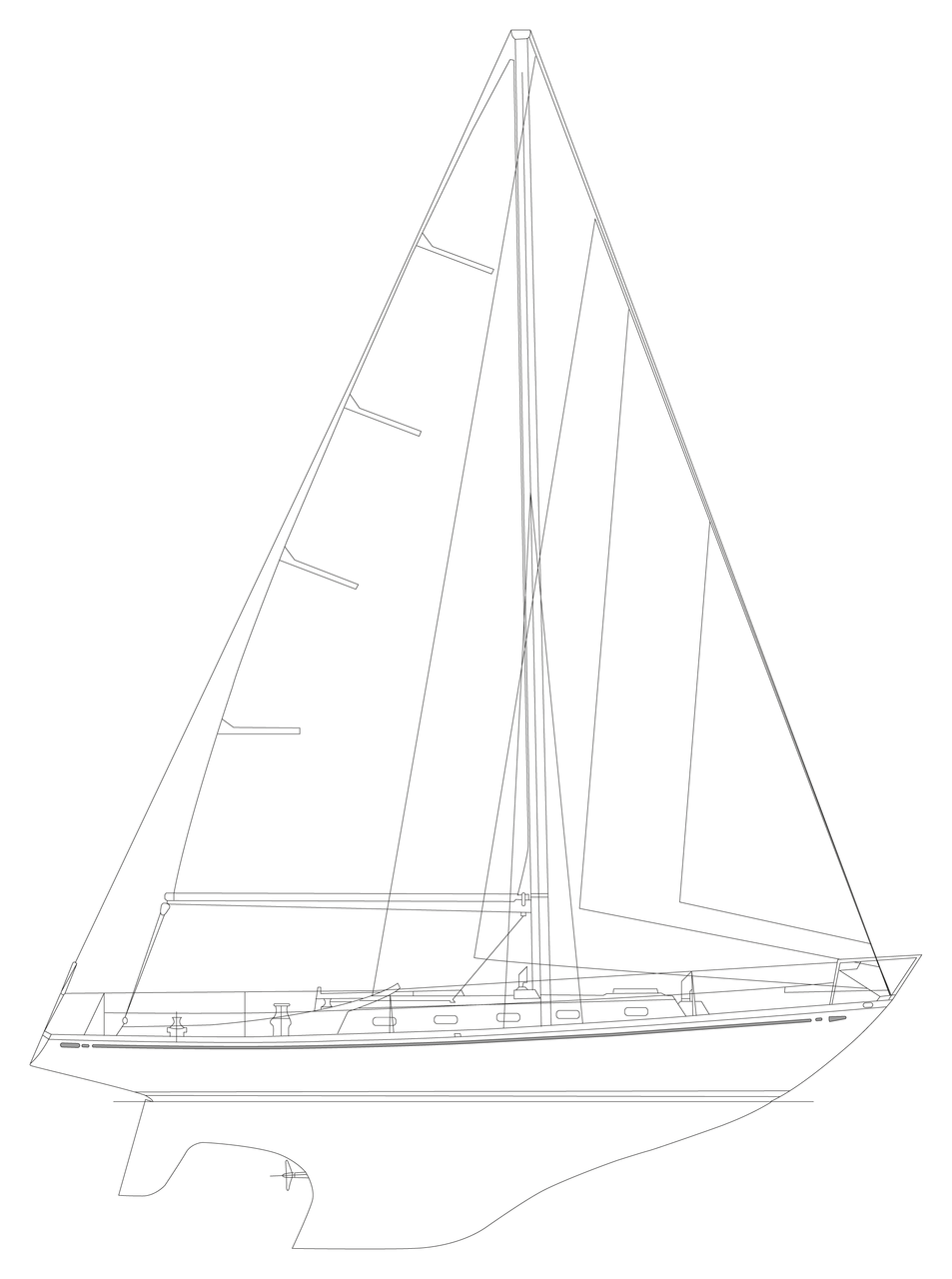 Sailboat Line Drawing at GetDrawings | Free download