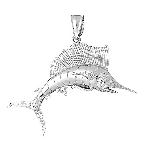 500x500 14k Rose Gold Sailfish Pendant