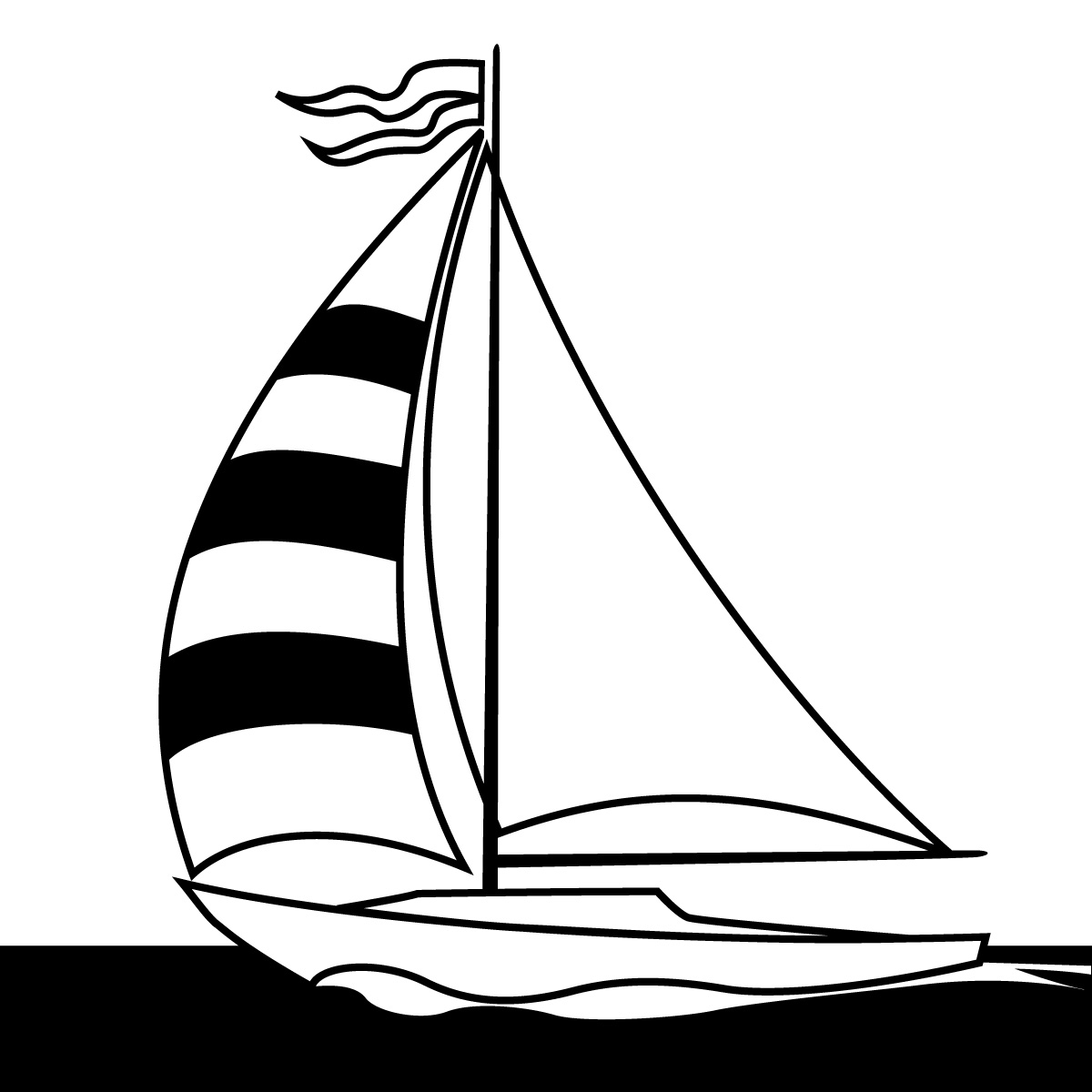 1200x1200 Clip Art Sail Boat Clip Art