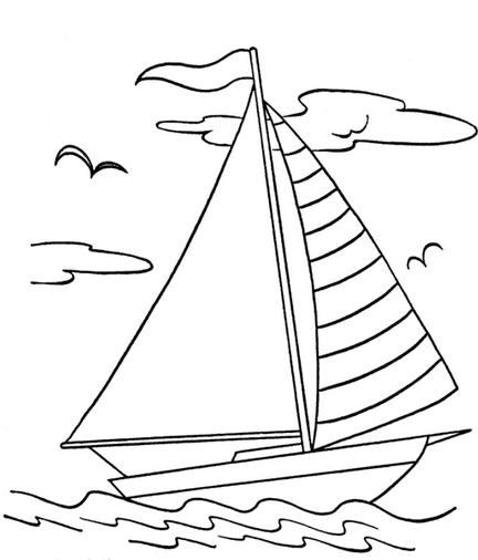 432x506 Sail Boat Coloring Page Amp Coloring Book