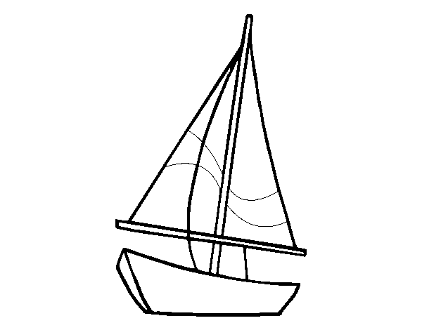 600x470 A Sailing Boat Coloring Page