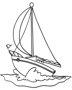 250x310 Sailing Coloring Pages