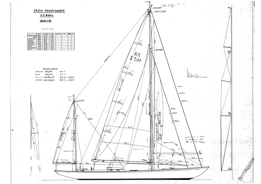 1000x706 Knud Reimers 82 Ft Yawl 1950