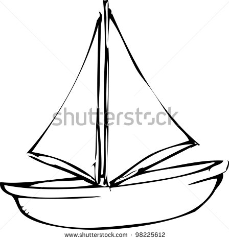 448x470 Drawn Sailing Ship Simple