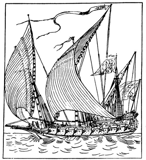 499x546 The Ship Of The Line And Her Satellites A.d.1700 1840