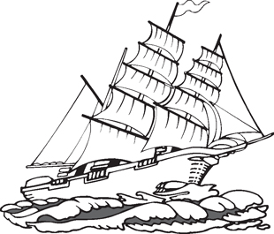 310x265 Tall Ship Decal Holidays Decals Custom Lettering