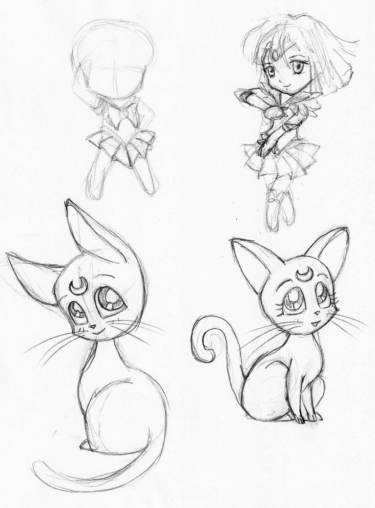 768x1040 Chibi Sketch Sailor Moon 1 By Jenuoneart