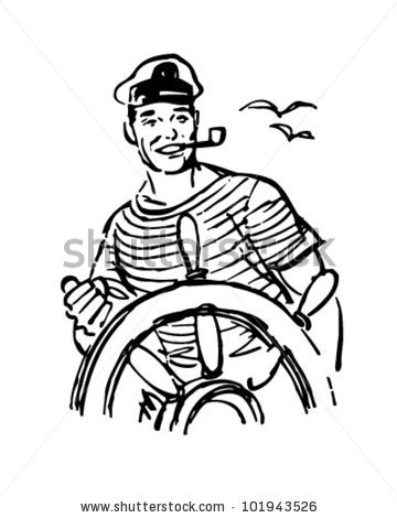 360x470 Sailor Clipart Black And White
