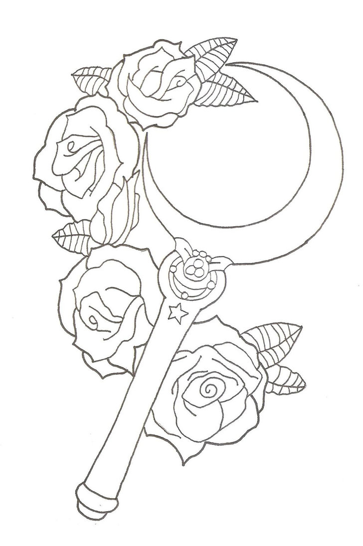 728x1096 Sailor Moon Moon Stick Tattoo Design By Xxzombieprincexx