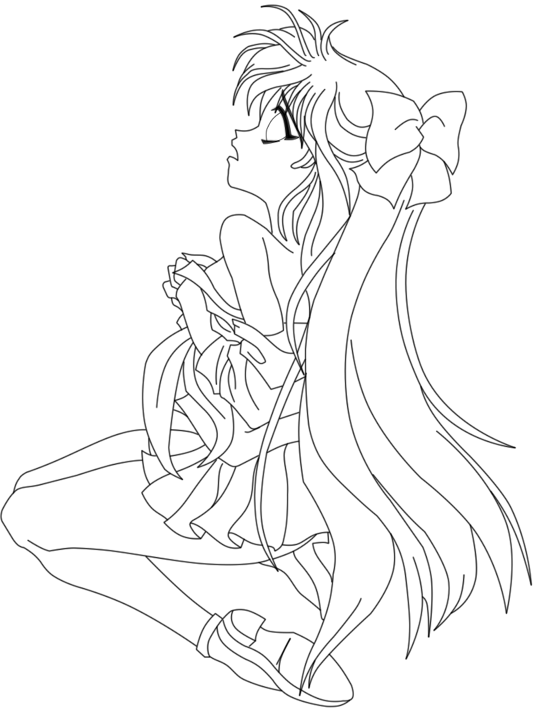 772x1034 Sailor Venus Lineart By Ranmaniaco