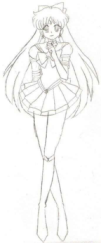 344x824 Eternal Sailor Venus Sketch By Ykansaki
