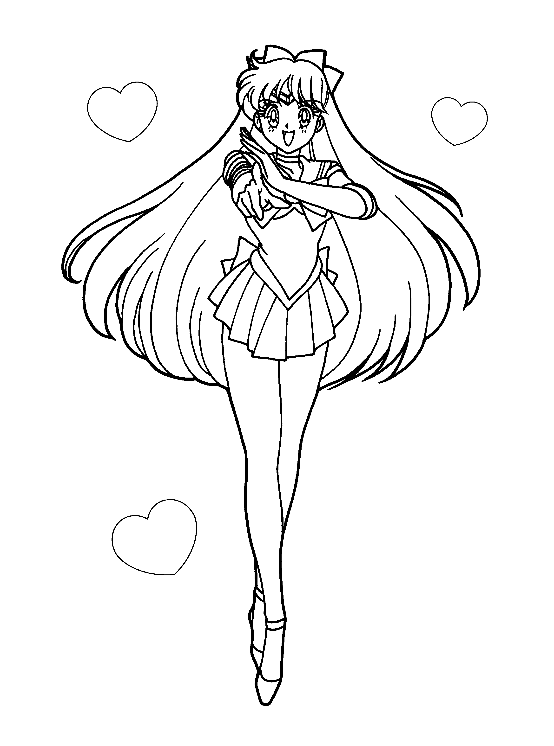 2300x3100 Sailor Moon Coloring Pages Venus Sailor Moon Birthday