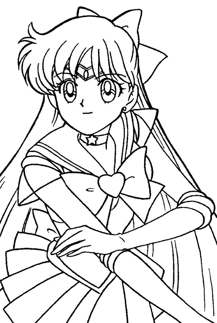 733x1089 Super Sailor Venus Coloring Page 2 By Sailortwilight