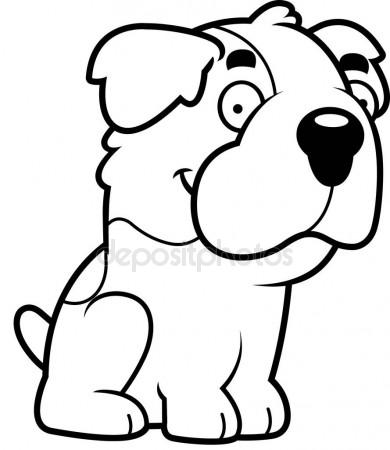 390x450 Cartoon Saint Bernard Sitting Stock Vector Cthoman