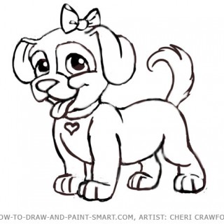 320x320 Tag For Cute Puppies To Draw Wikihow To Draw A Cute Puppy Via