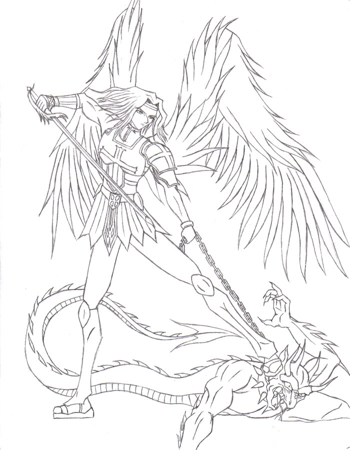 700x900 St. Michael Drawings Creative Healing Saint