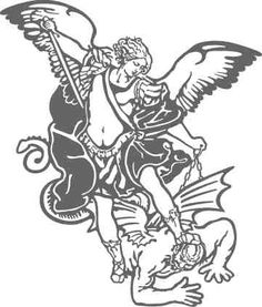 236x277 St Michael Defeats The Devil Coloring