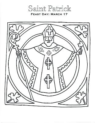 309x400 St Patrick Coloring Pages St Patricks Day Coloring Pages Catholic