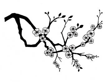 340x270 Cherry Blossom Stamp Etsy