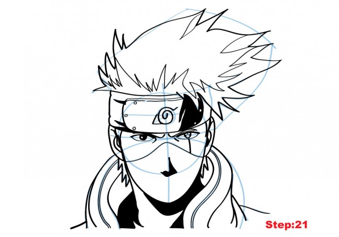 688x481 How To Draw Kakashi From Naruto Art Drawing