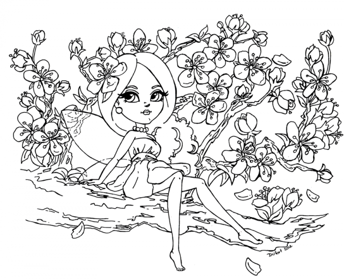700x568 Cherry Blossom Coloring Pages