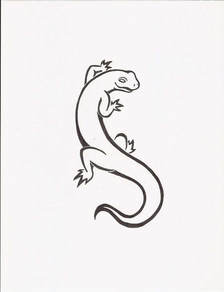 783x1020 Tribal Salamander Tattoo By Rorirogers
