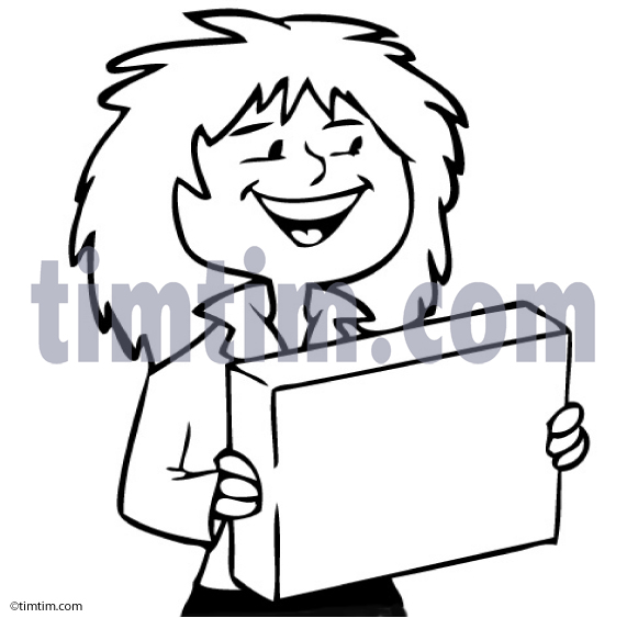 571x563 Free Drawing Of A Sales Woman Bw From The Category Occupations +