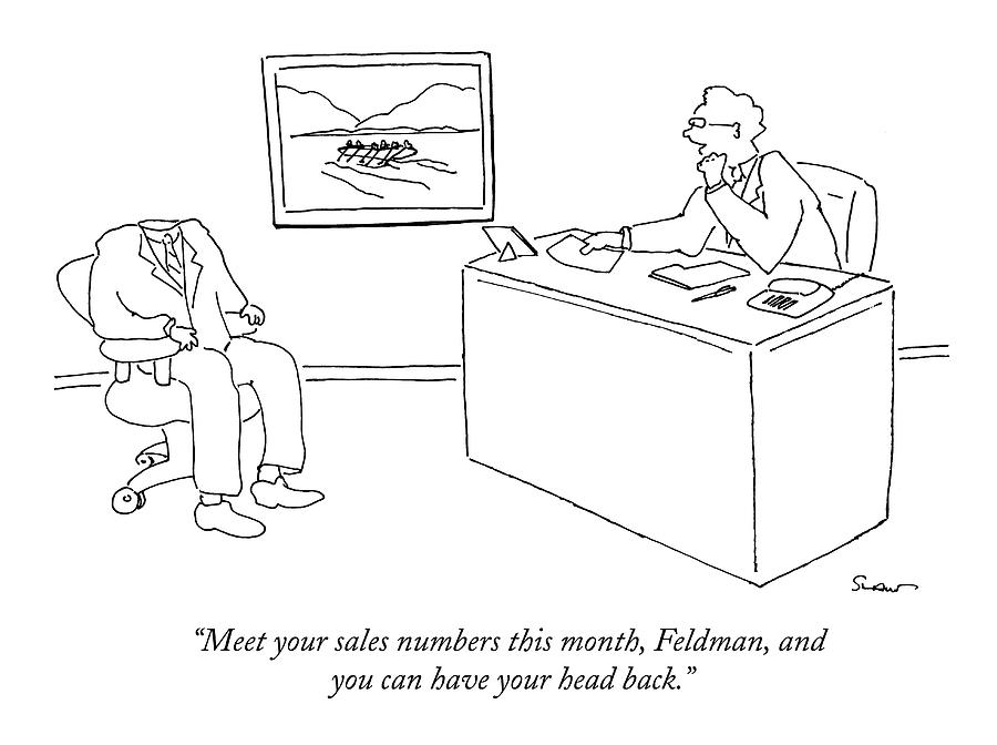 900x672 Meet Your Sales Numbers This Month Drawing By Michael Shaw