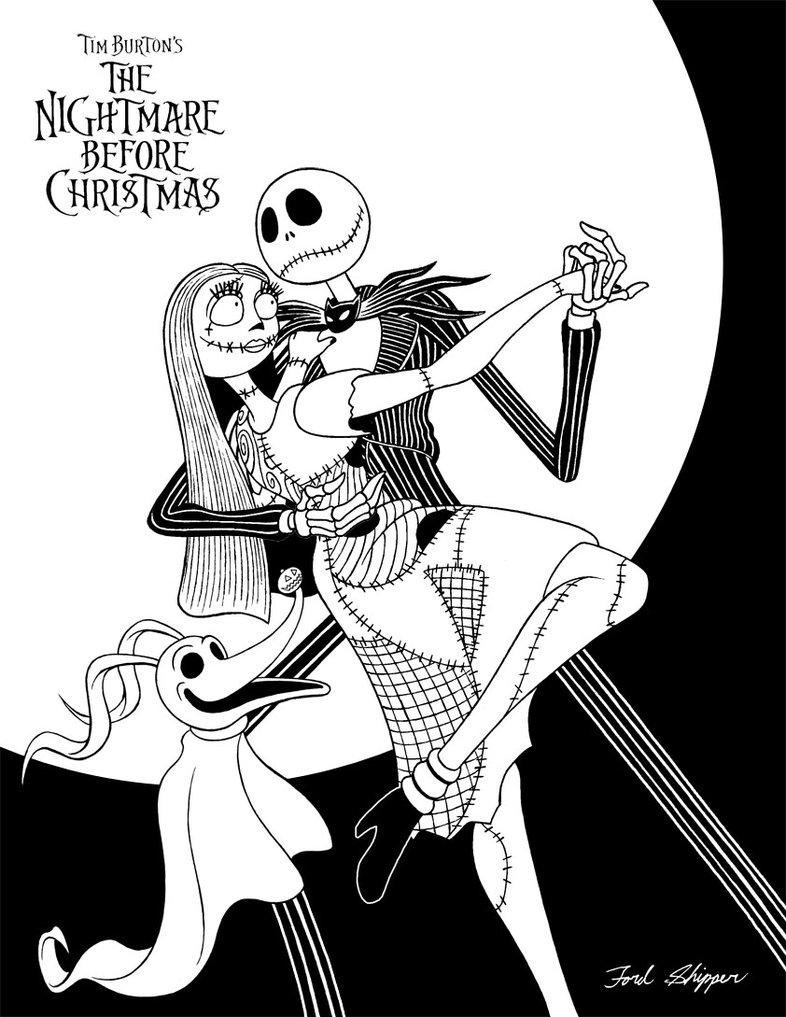786x1017 Jack Skellington, Sally, And Zero Commission By Mystic Forces
