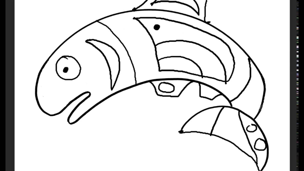 1280x720 Abstract Native American Salmon Age 4 6