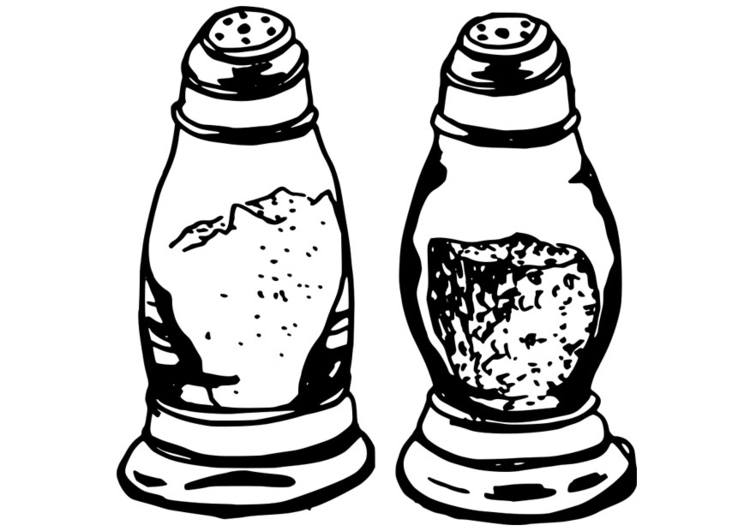 750x531 Coloring Page Salt And Pepper Shakers
