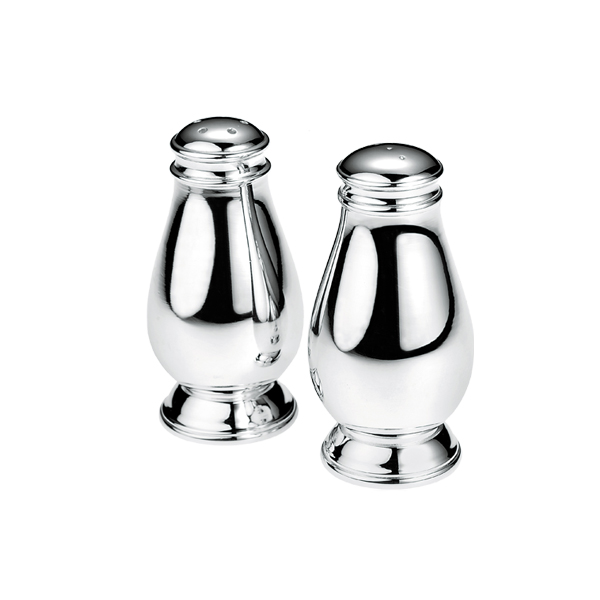 600x600 Saliere Et Poivriere En Metal Argente
