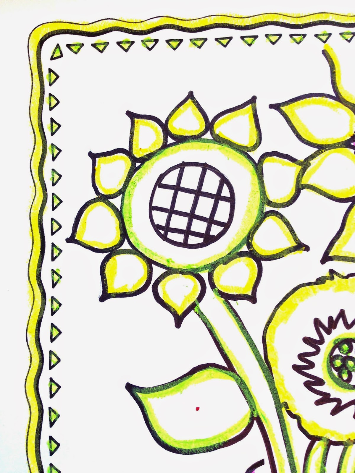 1200x1600 Using Salt Watercolors And Oil Pastels With The Sunflower Dice