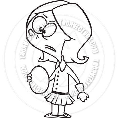460x460 Cartoon Veruca Salt (Black Amp White Line Art) By Ron Leishman