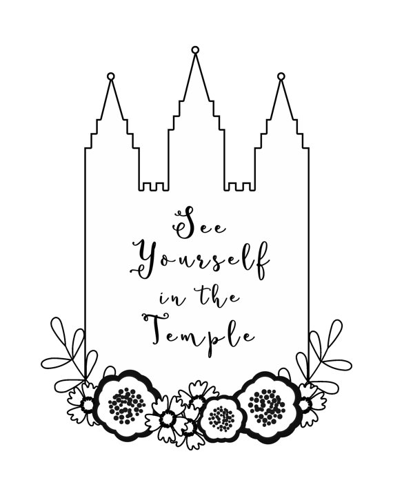 570x713 Lds See Yourself In The Temple Bampw 8x10 Digital By Rpixprints