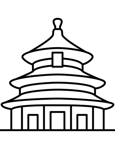 371x480 Temple Of Heaven In Beijing Coloring Page Free Printable