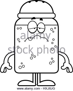 300x374 A Cartoon Illustration Of A Salt And Pepper Shaker Holding Hands