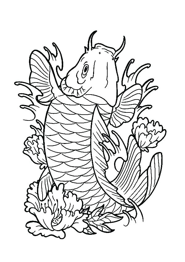 600x848 Realistic Fish Coloring Pages Angel Fish Coloring Page Rainbow