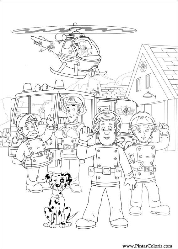 567x794 Drawings To Paint Amp Colour Fireman Sam