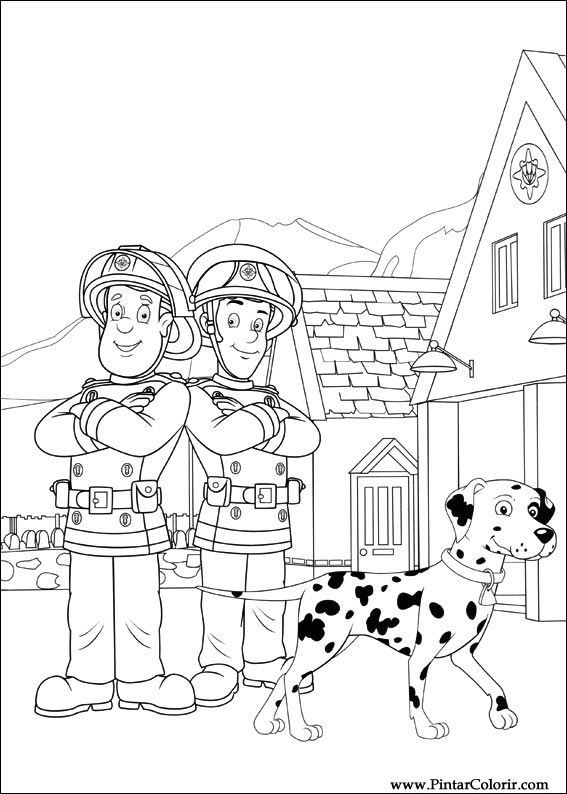 567x794 Drawings To Paint Amp Colour Fireman Sam