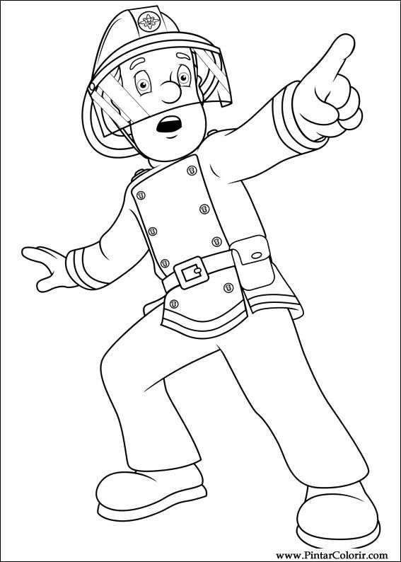 567x794 Drawings To Paint Amp Colour Fireman Sam