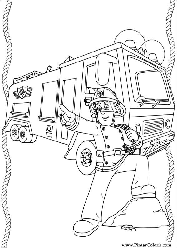 567x794 Drawings To Paint Amp Colour Fireman Sam