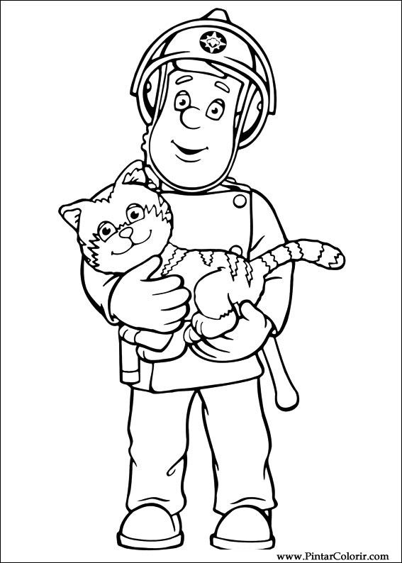 567x794 Drawings To Paint Amp Colour Fireman Sam