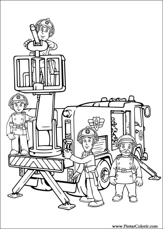 567x794 Drawings To Paint Amp Colour Fireman Sam